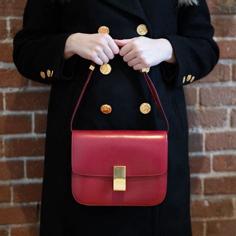 celine classic box bag red|celine box bag dupe.